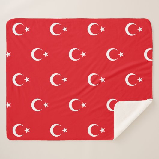 Patriottische Sherpa Deken met Turkije vlag (Voorkant (horizontaal))