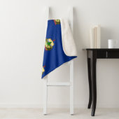 Patriottische Sherpa Deken met Vermont vlag (In situ)