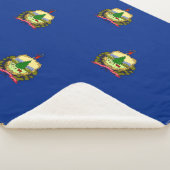 Patriottische Sherpa Deken met Vermont vlag (3/4)