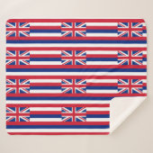 Patriottische Sherpa Deken met vlag van Hawaï (Voorkant (horizontaal))