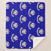 Patriottische Sherpa Deken met vlag van Louisiana (Voorkant)