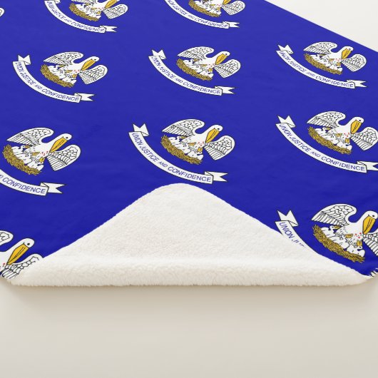 Patriottische Sherpa Deken met vlag van Louisiana (3/4)