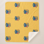 Patriottische Sherpa Deken met vlag van New Jersey (Voorkant)