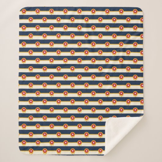 Patriottische Sherpa Deken met vlag van Tulsa City (Voorkant)