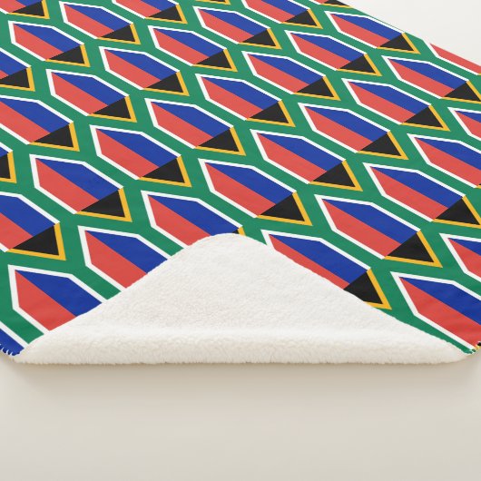 Patriottische Sherpa Deken met Zuid-Afrika vlag (3/4)