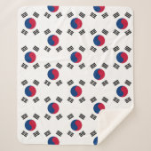 Patriottische Sherpa Deken met Zuid-Koreaanse vlag (Voorkant)