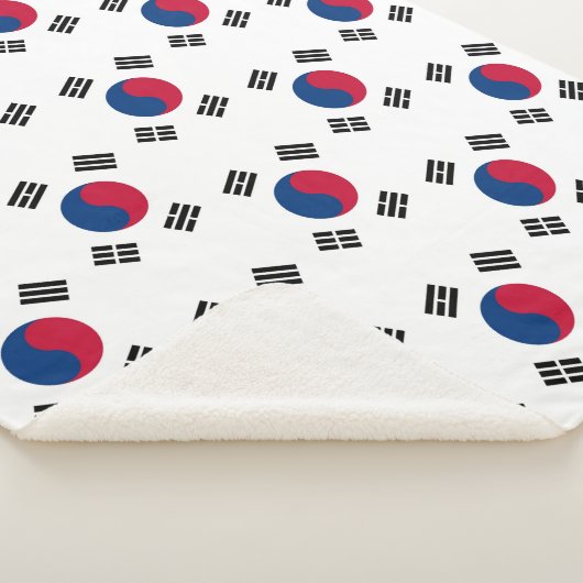 Patriottische Sherpa Deken met Zuid-Koreaanse vlag (3/4)