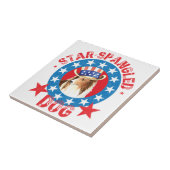 Patriottische Shetland Sheepdog Tegeltje (Zijkant)