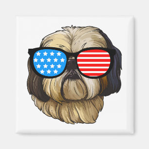 Patriottische Shih Tzu Magneet