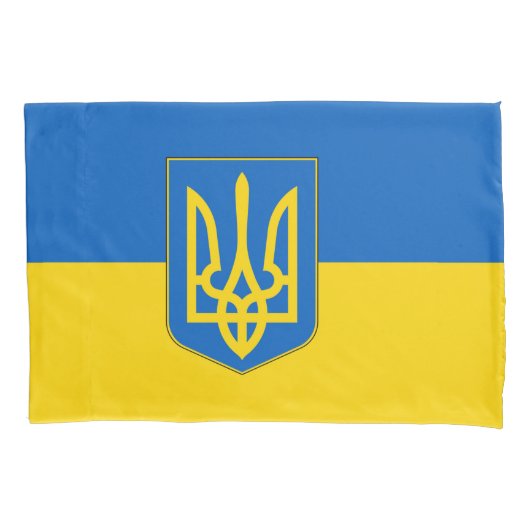 Patriottische Single Pillowcase vlag Oekraïne Kussensloop (Voorkant)