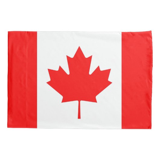 Patriottische Single Pillowcase vlag van Canada Kussensloop (Achterkant)