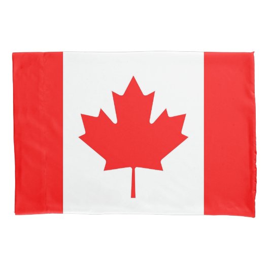 Patriottische Single Pillowcase vlag van Canada Kussensloop (Voorkant)
