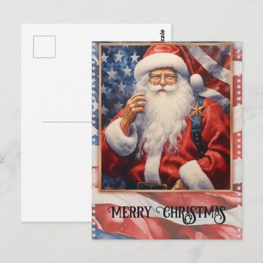 Patriottische Sinterklaas Waterverf Briefkaart (Voorkant / Achterkant)