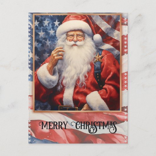 Patriottische Sinterklaas Waterverf Briefkaart (Voorkant)