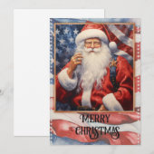 Patriottische Sinterklaas Waterverf Feestdagenkaart (Voorkant / Achterkant)