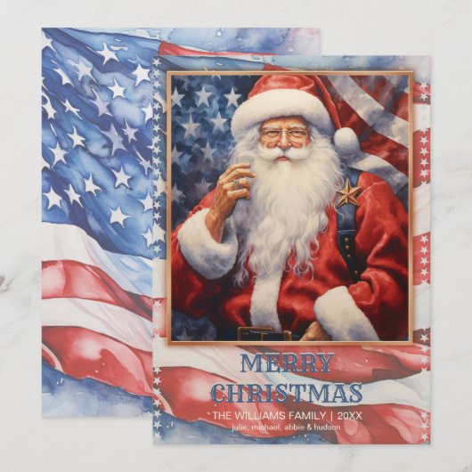 Patriottische Sinterklaas Waterverf Kaart (Voorkant / Achterkant)