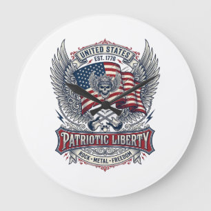 Patriottische Sjaal Rocker Old Glory Muziek Rock M Grote Klok