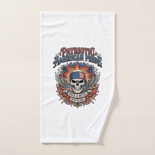 Patriottische Sjaal Rocker Old Glory Muziek Rock M Handdoek (Handdoek)