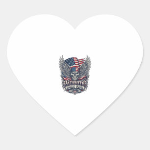 Patriottische Sjaal Rocker Old Glory Muziek Rock M Hart Sticker
