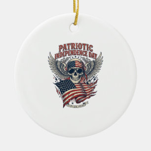 Patriottische Sjaal Rocker Old Glory Muziek Rock M Keramisch Ornament