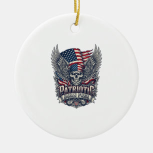 Patriottische Sjaal Rocker Old Glory Muziek Rock M Keramisch Ornament