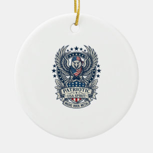 Patriottische Sjaal Rocker Old Glory Muziek Rock M Keramisch Ornament