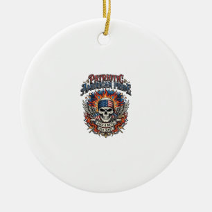 Patriottische Sjaal Rocker Old Glory Muziek Rock M Keramisch Ornament