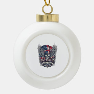 Patriottische Sjaal Rocker Old Glory Muziek Rock M Keramische Bal Ornament