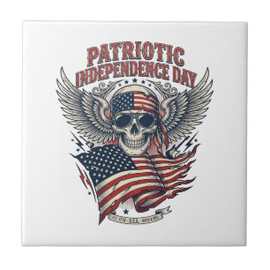 Patriottische Sjaal Rocker Old Glory Muziek Rock M Tegeltje