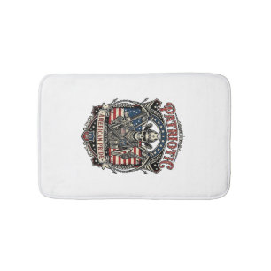 Patriottische Skelet Cowboy Donkere Patriot Skelet Badmat