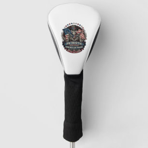 Patriottische Skelet Cowboy Donkere Patriot Skelet Golfheadcover