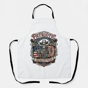 Patriottische Skelet Cowboy Donkere Patriot Skelet Schort