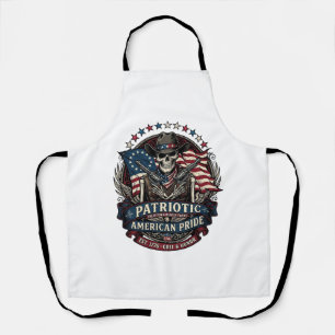 Patriottische Skelet Cowboy Donkere Patriot Skelet Schort