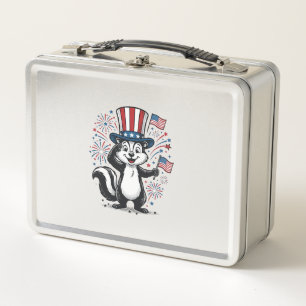 Patriottische Skunk Vintage-Vuurwerk Grafische Shi
