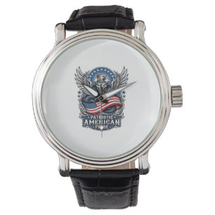 Patriottische Slang Schedel Vrijheid Beest Dier Hy Horloge