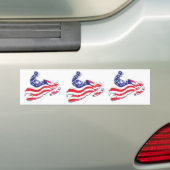 Patriottische-Slede Bumpersticker (Op auto)
