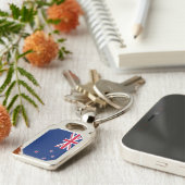 Patriottische sleutelhanger met de vlag van Nieuw- (Zijkant)