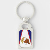 Patriottische sleutelhanger met vlag van Amerikaan (Voorkant)