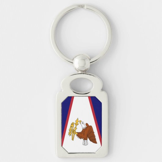 Patriottische sleutelhanger met vlag van Amerikaan (Voorkant)