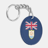 Patriottische sleutelhanger met vlag van Anguilla (Voorkant Links)