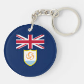 Patriottische sleutelhanger met vlag van Anguilla (Achterkant)