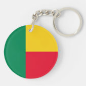 Patriottische sleutelhanger met vlag van Benin (Achterkant)