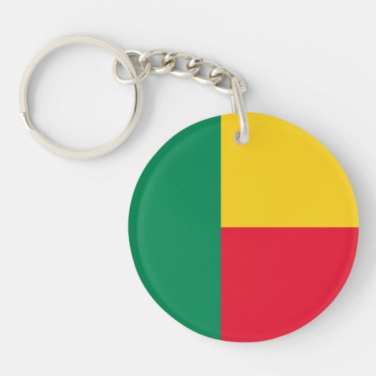 Patriottische sleutelhanger met vlag van Benin (Voorkant)