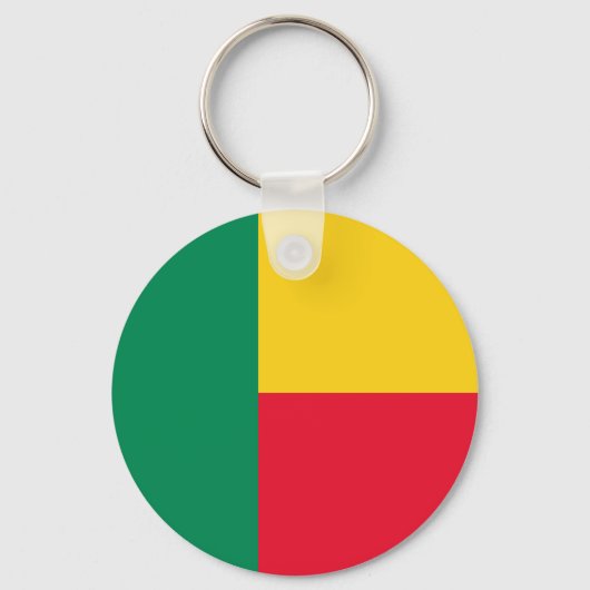 Patriottische sleutelhanger met vlag van Benin (Voorkant)