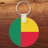 Patriottische sleutelhanger met vlag van Benin (Voorkant)