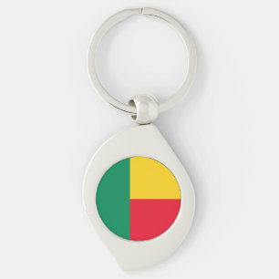 Patriottische sleutelhanger met vlag van Benin