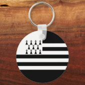 Patriottische sleutelhanger met vlag van Bretagne (Voorkant)