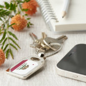 Patriottische sleutelhanger met vlag van Californi (Zijkant)