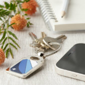 Patriottische sleutelhanger met vlag van Colombia, (Zijkant)