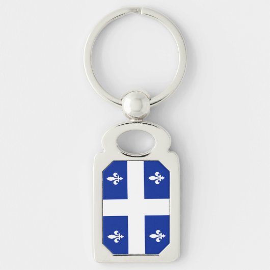 Patriottische sleutelhanger met vlag van Quebec, C (Voorkant)